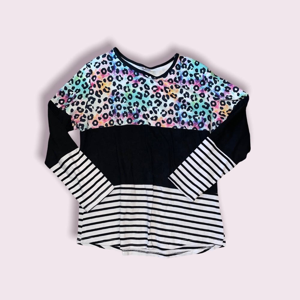 Colorful Leopard long sleeve top